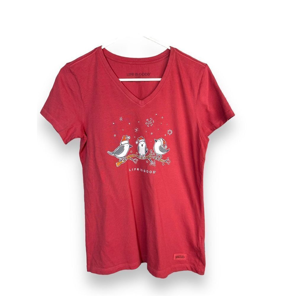 Life is Good Holiday Birds XS NWOT